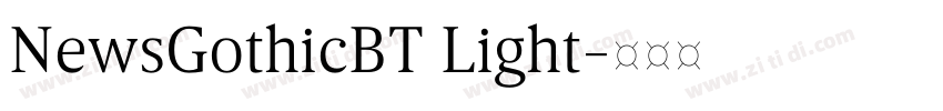 NewsGothicBT Light字体转换